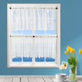 thumbnail image 3 of CNKOO Lace Cafe Kitchen Ruffle Window Drape Valance Semi Transparent Voile Curtains Window, 3 of 8