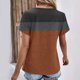 thumbnail image 4 of Tops de Algodón para Mujeres Cuello en V Moda Casual Manga Corta Primavera Verano Top para el Hogar Y Diario, 4 of 6