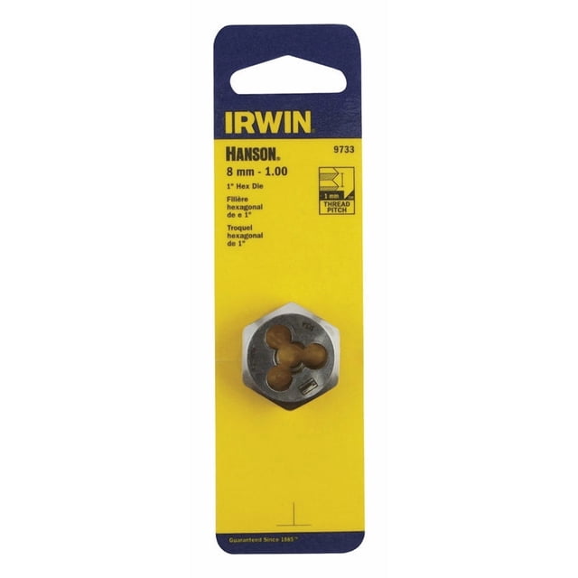Troquel hexagonal IRWIN Hanson de acero con alto contenido de carbono de 8 mm a 1,00 mm, 1 unidad