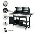 thumbnail image 5 of Holaki 3-Burner Propane Gas BBQ Grill with Side Burner - 37,230 BTU Output, Enameled Cast Iron Cooking Grids, Stainless Steel, Perfect for Outdoor Barbecue, 5 of 7