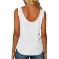 thumbnail image 5 of Siminsem Plain V Neck Tank Top for Women Button Down Sleeveless Blouse with Chest Pocket Loose Flowy Undershirt for Summer Layering Yoga Hiking, White, L, 5 of 8