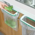 thumbnail image 2 of Green Hanging Garbage Bag Rack With Cover Portable Kitchen Cabinet Plastic Support Holder, 2 of 6