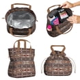 thumbnail image 2 of Boho Bohemia Geometric Line Art Drawstring Lunch Bag Women - Drawstring Lunch Bag Insulated for Work Office - Stain-Resistant Large Lunchbags for Women with Multi-Pockets, 2 of 6