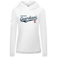 thumbnail image 2 of Women's Levelwear White Cleveland Guardians Slender Glide Raglan Hoodie, 2 of 3