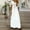 White, variant on SuoKom Summer Maxi Dress Women Casual V-Neck Short Sleeve Waist Buttons Solid Loose Dress Wedding Guest Dresses On Clearance