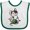 White and Green, variant on Inktastic Calico Kitten For Darks Boys or Girls Baby Bib