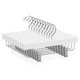 thumbnail image 1 of Nature Smile - Perchas de madera maciza para pantalones, 11.8 pulgadas, para niños, bebés, niños pequeños, perchas de madera para faldas, perchas inferiores para pantalones con 2 clips ajustables, gan, 1 of 1