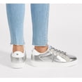 thumbnail image 2 of LUCKY STEP Stylish Star Low Top Lace Up Sneaker Comfort Walking Shoes,Silver PU,Womens, 2 of 10