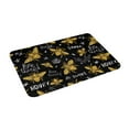 thumbnail image 2 of Bingfone Hohey Bee Golden Embroidery Door Mat 16"X24" Front Entrance Non-Slip Low Profile Washable For Entryway, 2 of 9