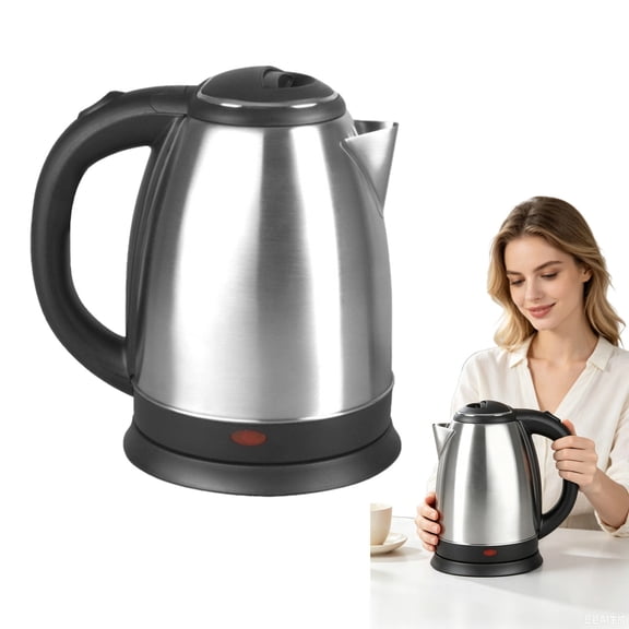 GUANJUN Cordless Stainless Steel Tea Kettle, 360 Degree Rotatable Boiler, Automatic Shut Off Water Heater For Home Kitchen Use