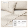 thumbnail image 3 of Honeycomb Waffle Garment Washed 3-Piece Cotton Quilt Set, King, Natural, 3 of 7