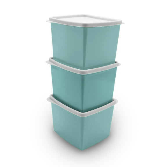 Plasvale - Food Storage Plastic Containers Set of Biovita Colorful Line - 27.05 fl oz - 6 Pieces - Microwave, Freezer and Dishwasher Safe - BPA Free (Green)