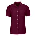 thumbnail image 6 of Summer Tops for Women, Women Blouses, Stylish Women's Button-Up Short Sleeve Shirt for Casual and Wear with V-Neck and Lace Details, 6 of 7