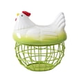 thumbnail image 1 of Cesta para huevos de , frutero con tapa de cerámica con forma de , cesta decorativa para almacenar huevos, verduras, frutas y huevos de Verde, 1 of 8