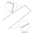 thumbnail image 3 of Uxcell 8" L x 0.08" Dia. U Shape Garden Landscape Staples Galvanized Silver Tone 25 Pack, 3 of 4