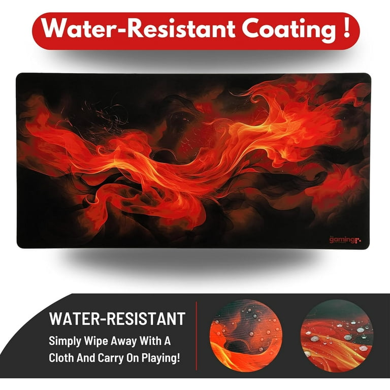 The Gaming Mat Company Single Player MTG Playmat & Gaming Mouse Pad - 28" x 14" Flames Gaming Mousepad Compatible with Magic The Gathering Playmats The Gaming Mat Company Single Player MTG Playmat & Gaming Mouse Pad - 28" x 14" Flames Gaming Mousepad Compatible with Magic The Gathering Playmats