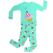 Elowel Girls Cupcake 2 Piece Pajama Set Size 7