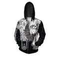 thumbnail image 4 of Sudadera con capucha y estampado gráfico de calaveras para hombre, ropa de otoño, sudaderas con cremallera, sudaderas con capucha góticas para hombre, 4 of 4
