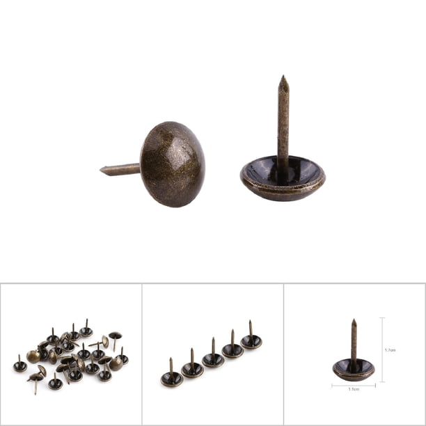 100-Pack Bronze Decorative Upholstery Nails – Antique Iron Round Head Tacks, 15 X 16mm, For Furniture, Sofa, Crafts, Jewelry Boxes & Woodworking