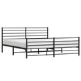 thumbnail image 4 of vidaXL Black California King Metal Bed Frame with Headboard & Slats, No Mattress, Easy Assembly, 4 of 4