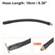 thumbnail image 4 of Adaptador de mandril de manguera de extensión de inflador de neumáticos roscado de 16 cm, tubo de bomba de aire, válvula de neumático, tubo de conexión negro para coche, camión, bicicleta, MTB, goma de cobre Unique Bargains mandriles de llantas, 4 of 7