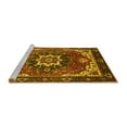 thumbnail image 2 of Ahgly Company Machine Washable Indoor Rectangle Oriental Yellow Industrial Area Rugs, 3' x 5', 2 of 4