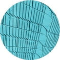thumbnail image 1 of Ahgly Company Machine Washable Indoor Round Transitional Bright Cyan Blue Area Rugs, 3' Round, 1 of 7