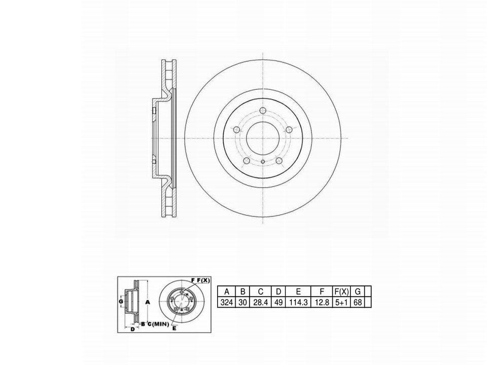 Winstop Brake Rotor, Front WS247104, Nissan 350Z 2009-2003