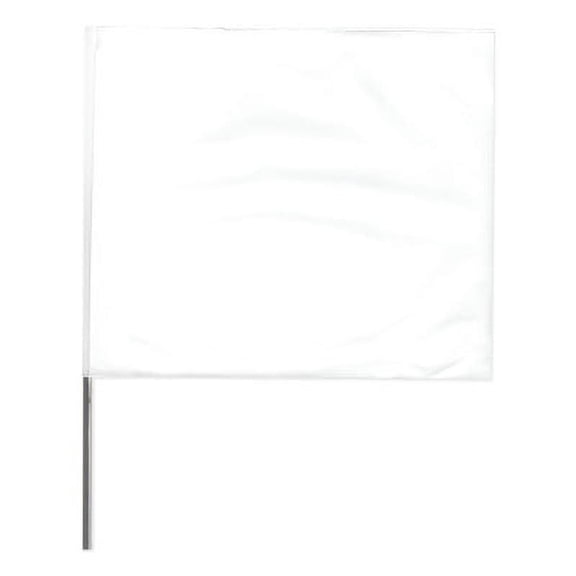Stake Flags, 4 in x 5 in, 24 in Height, White