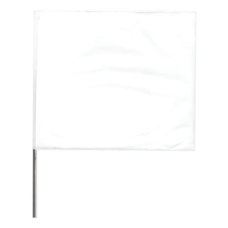 Stake Flags, 2 in x 3 in, 21 in Height, PVC Film, White