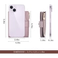 thumbnail image 6 of Genuine Leather Wallets for Women RFID Blocking Bifold with Zipper Pocket, 2 ID Windows, 18 Card Slots, Purple, 6 of 7