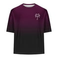 thumbnail image 4 of Mens Camisas de Manga Corta Impresión Casual Deportes Cuello Redondo Blusa, Poliéster Ligero para la Primavera Verano Al Aire Libre Uso Diario, 4 of 4