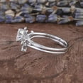 thumbnail image 2 of Blue Jewelry 14K White Gold Plated Diamond Rings - 1.8 Ct Round Brilliant Cut Diamond Rings for Women's - Promise Engagement Rings Set for Couple - Women Nature Inspired Leaf Diamond Rings, 2 of 9