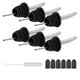 thumbnail image 3 of Pourers de vino 304 dispensador de botellas de acero inoxidable boquilla cónica con tapa antipolvo de silicona dispensador de aceite boquillas para botellas vinagre tapón cónico ANGGREK Otros, 3 of 8