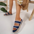 thumbnail image 5 of Caywon Women's Wedge Sandals Flat Open Toe Non Slip Slides Comfortable Chunky Low Heel Beach Sandals Slide Sandals Comfortable Casual, 5 of 7