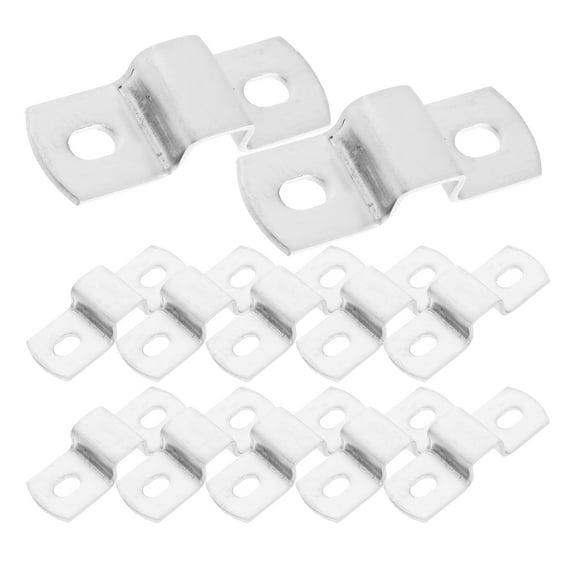 WSTEER 12pcs Pipe Clamp Square Tube Clamp Bracket Tube Mount Clip Pipe Support Base Hanger
