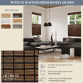 thumbnail image 5 of Natural Woven Top Down Bottom Up Cordless Bamboo Roman Shades for Windows, 45.5 in. W x 60 in. L, Jacobean, 5 of 5