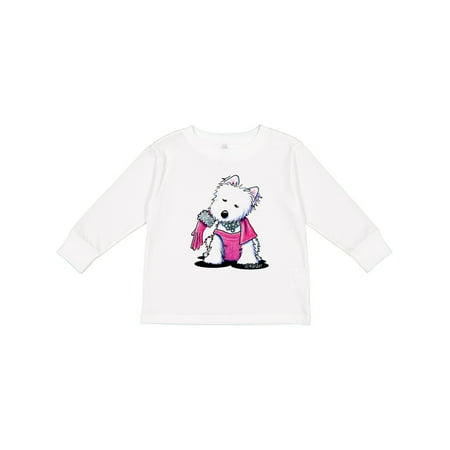 

Inktastic Material Girl Westie Dog Gift Toddler Toddler Girl Long Sleeve T-Shirt