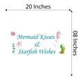thumbnail image 4 of Mermaid Kisses And Starfish Wishes Mermaids Creatures Seahorse Princess Fish Starfish Queen Sweet Dreams Bedtime Unicorn Lovely Dream Holiday Decorating Wall Decal Sticker Cling - Size: 20 In X 8 In, 4 of 5