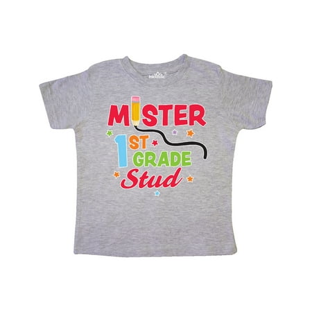 

Inktastic School Mister 1st Grade Stud Gift Toddler Boy Girl T-Shirt