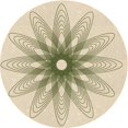 thumbnail image 1 of Ahgly Company Machine Washable Indoor Round Transitional Moccasin Beige Area Rugs, 3' Round, 1 of 7