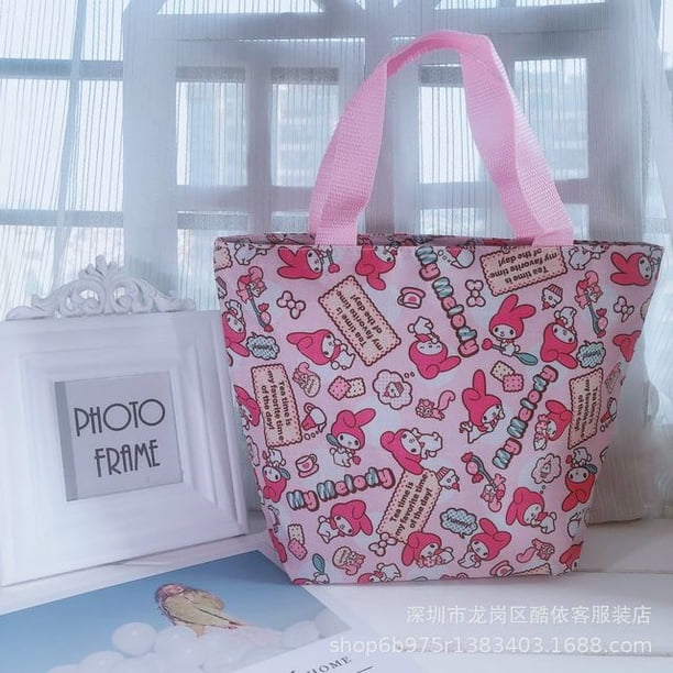 WALKIE Sanrio hello kitty Bolso Nuevo De Dibujos Animados my Melody Canela Bolsa De Almacenamiento Almuerzo Fivean unisex