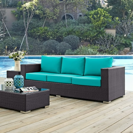 Modway Convene Outdoor Patio All-Weather Sofa, Multiple Colors