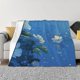 thumbnail image 1 of Fotbe Hibiscus Flowers Calm Water Manta de Franela con Estampado, Manta Ultrasuave para Cama, Sofá, Auto, Hipoalergénica y Antibolitas-50"x40", 1 of 6