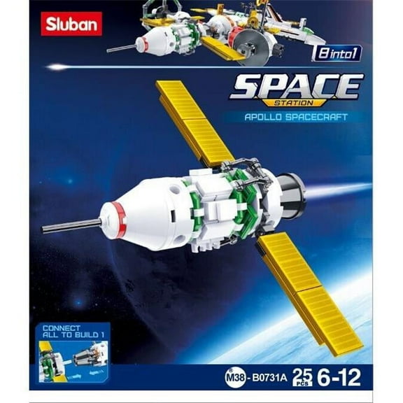 Sluban 731A SPACE - Apollo Spacecraft Building Brick Kit (67pcs)