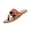 Brown, variant on Women Flat Thong Sandals Solid Color Faux Leather Non Slip Casual Beach Flip Flops For Summer Daily, Brown