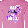 thumbnail image 4 of Inktastic I Wear Purple for Myself Lupus Awareness Long Sleeve T-Shirt, 4 of 5
