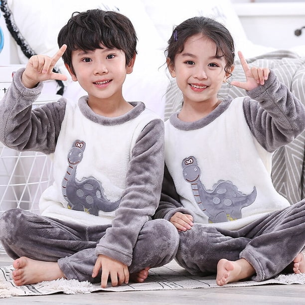 Disney Winnie The Pooh Winter Coral Fleece Pijamas para padres e hijos para una familia de tres gruesos dibujos animados de franela Homewear Suit16 altura 135-145cm zhangyuxiang CONDUJO