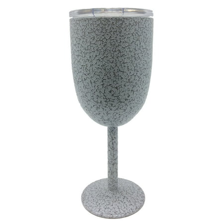 TSC Stainless Steel Powder Coated Double Walled Wine Glass With Slider