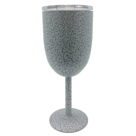 Palmetto Double Wine - TSC Stainless Steel Powder Coated Double Walled Wine Glass With Slider Lid